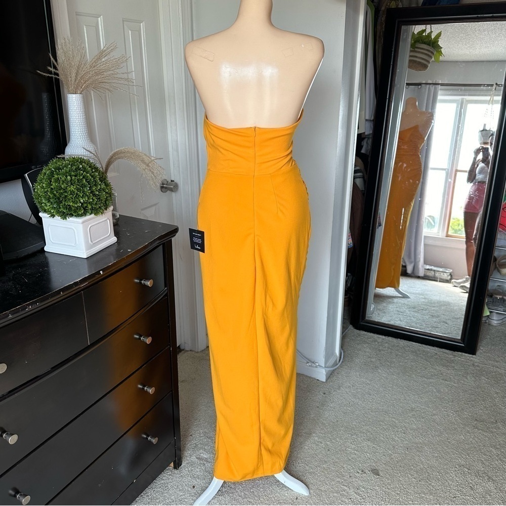 LULU’S MALIA RUCHED STRAPLESS MAXI DRESS - Picture 13 of 16